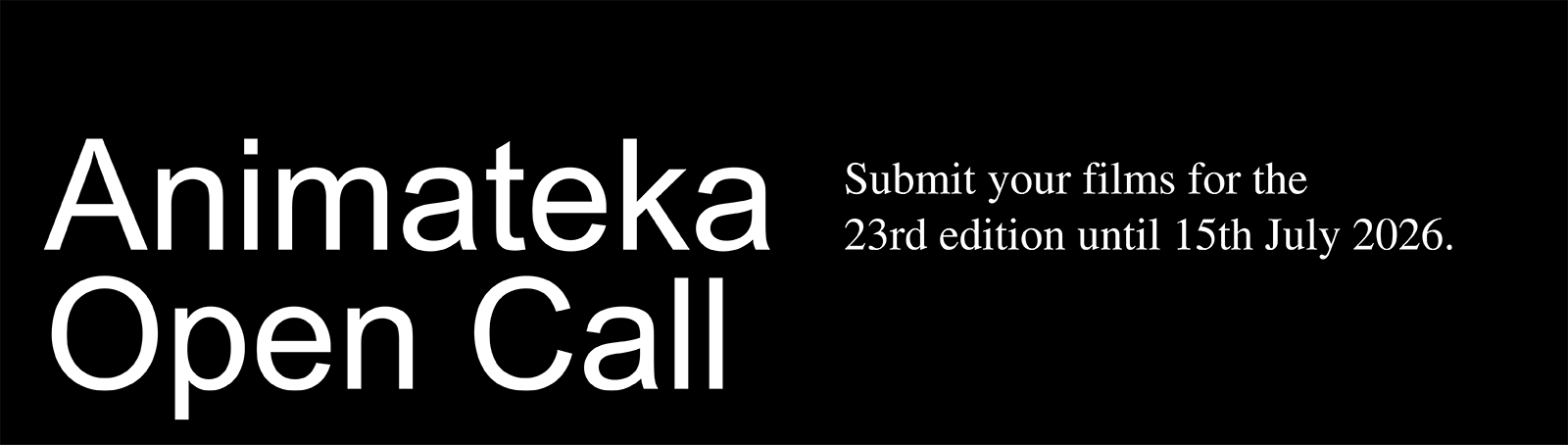 Film submission form Animateka 2026